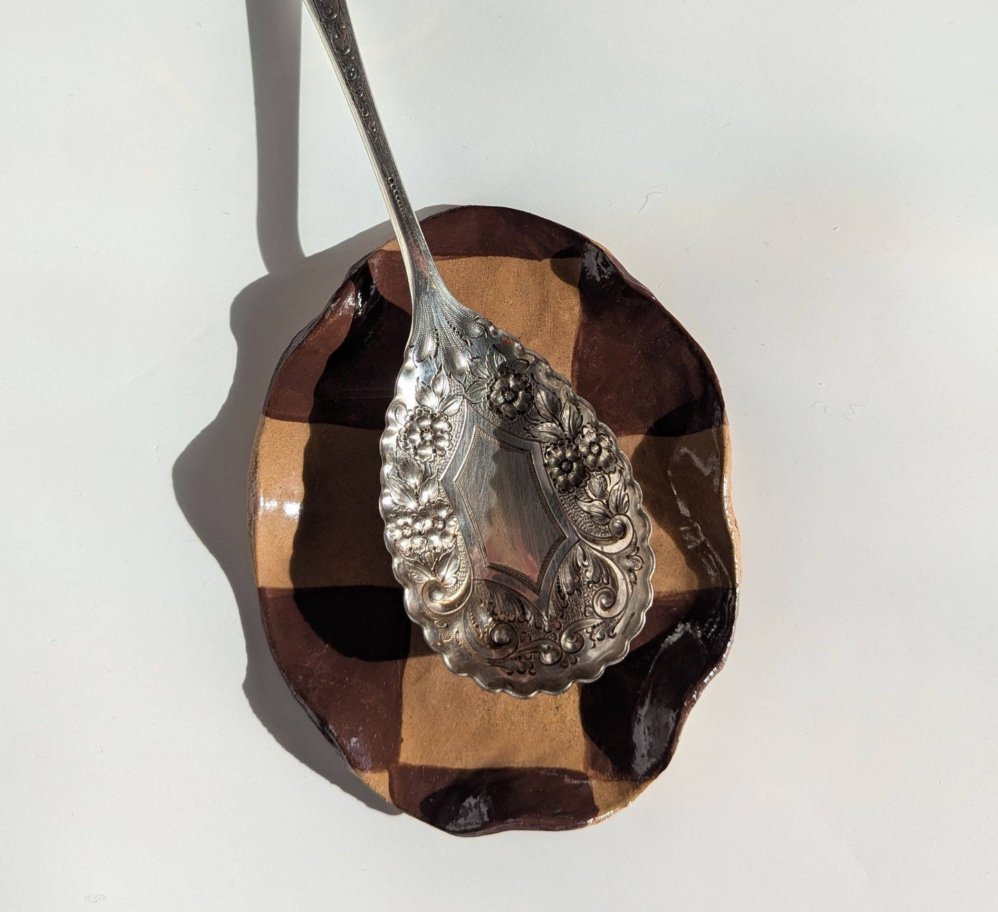 Checked Wavy Spoon Rest by Rosie Gore