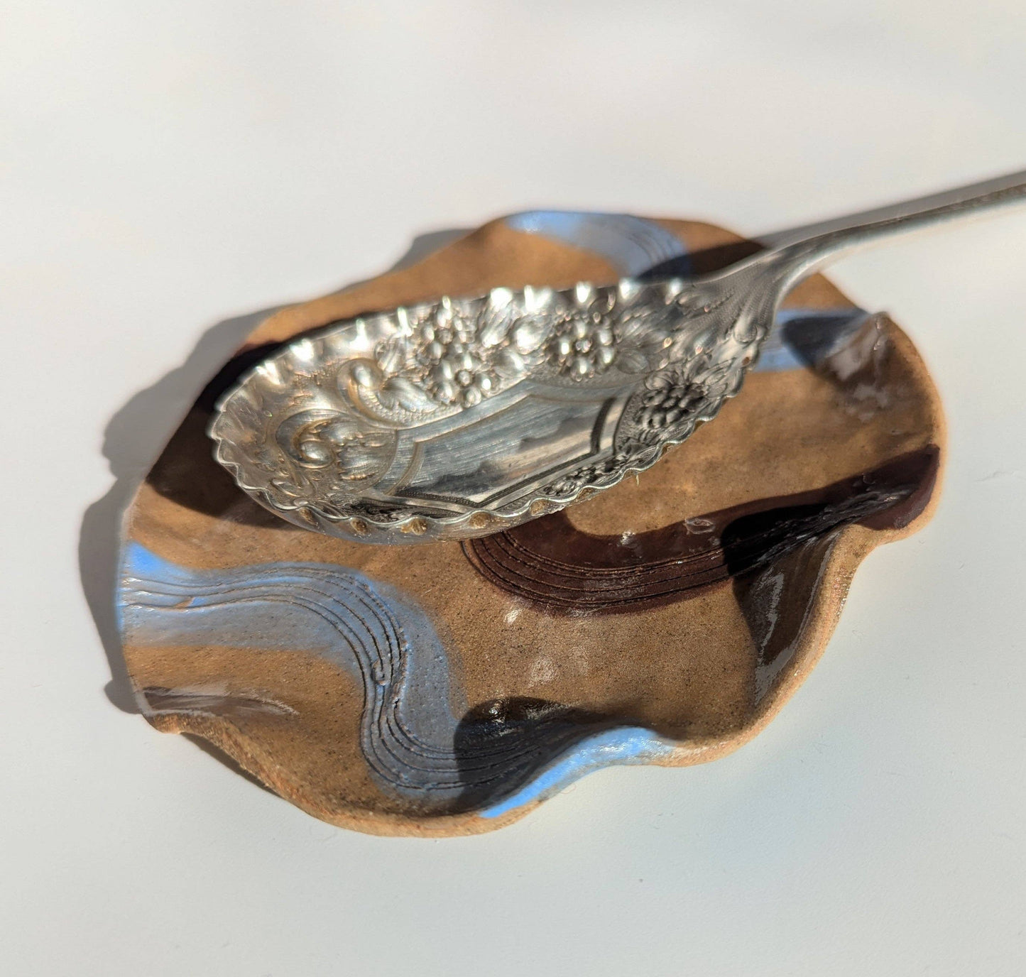 Checked Wavy Spoon Rest by Rosie Gore