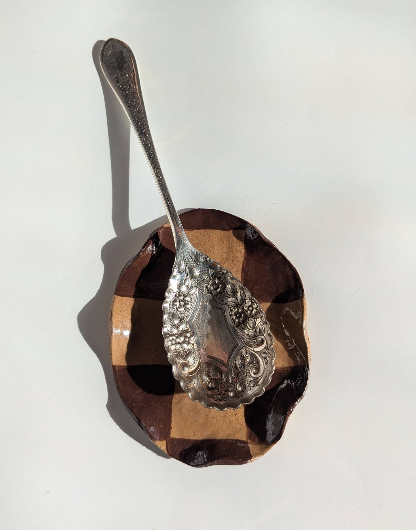 Checked Wavy Spoon Rest by Rosie Gore