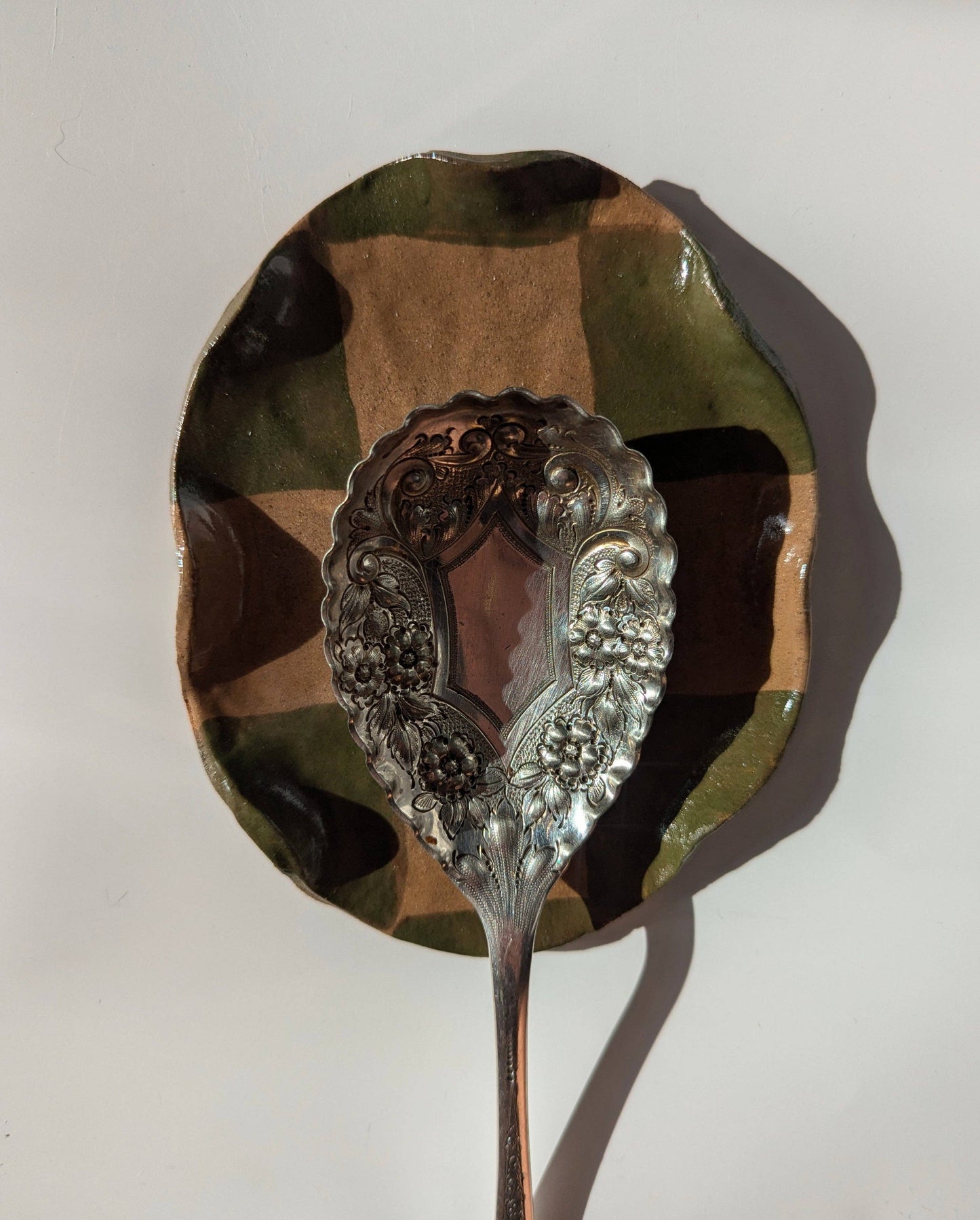 Checked Wavy Spoon Rest by Rosie Gore