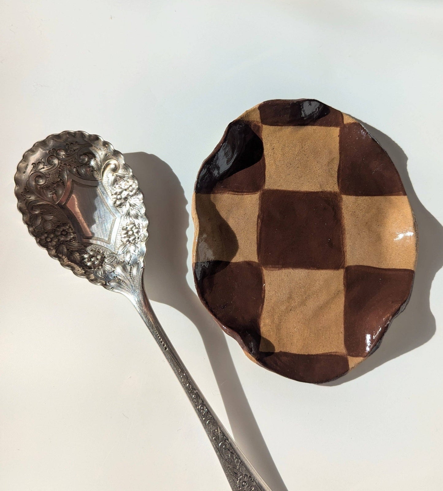 Checked Wavy Spoon Rest by Rosie Gore
