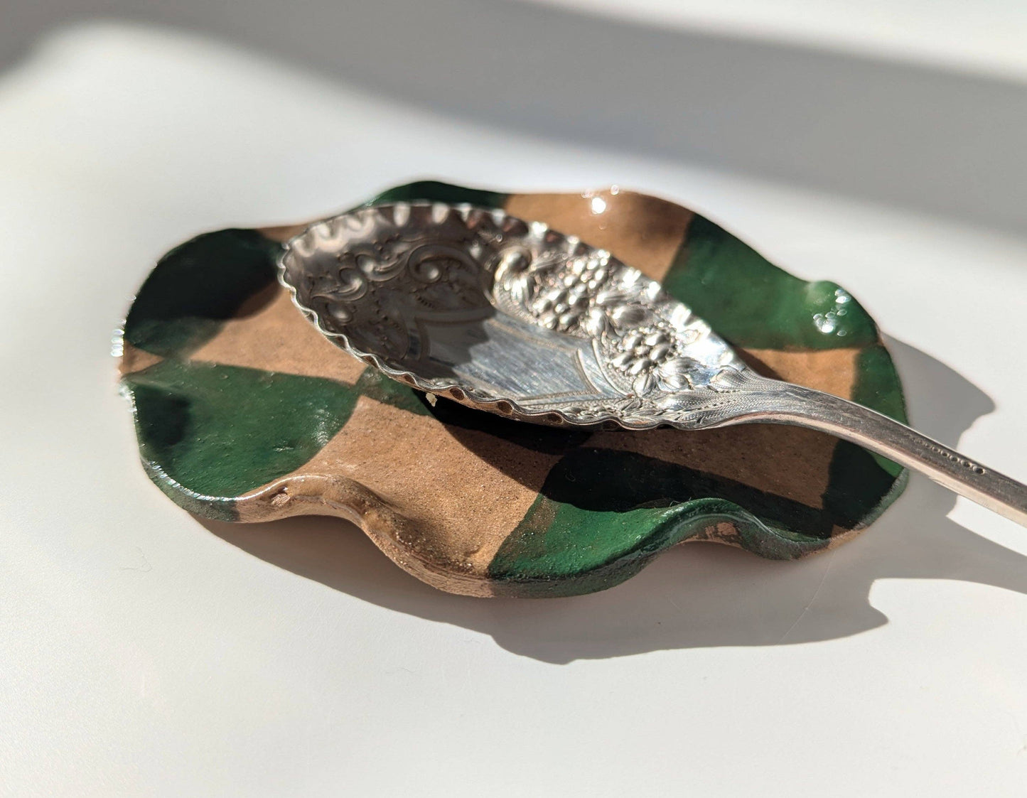 Checked Wavy Spoon Rest by Rosie Gore