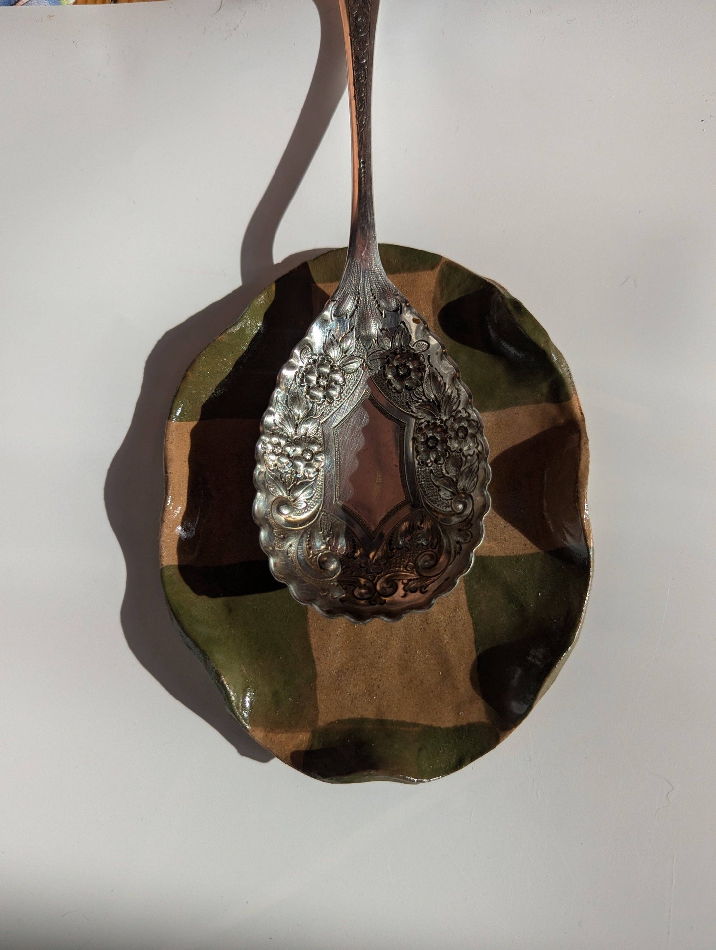 Checked Wavy Spoon Rest by Rosie Gore