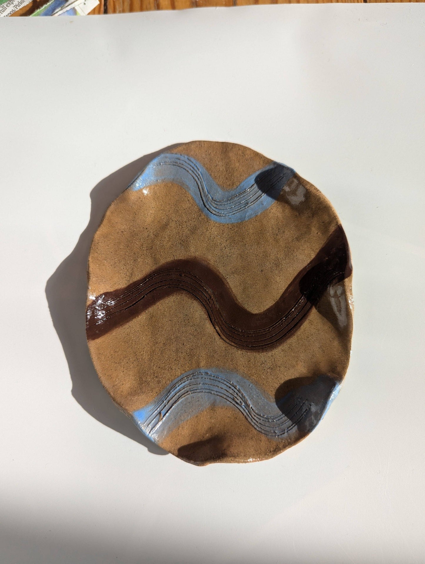 Checked Wavy Spoon Rest by Rosie Gore