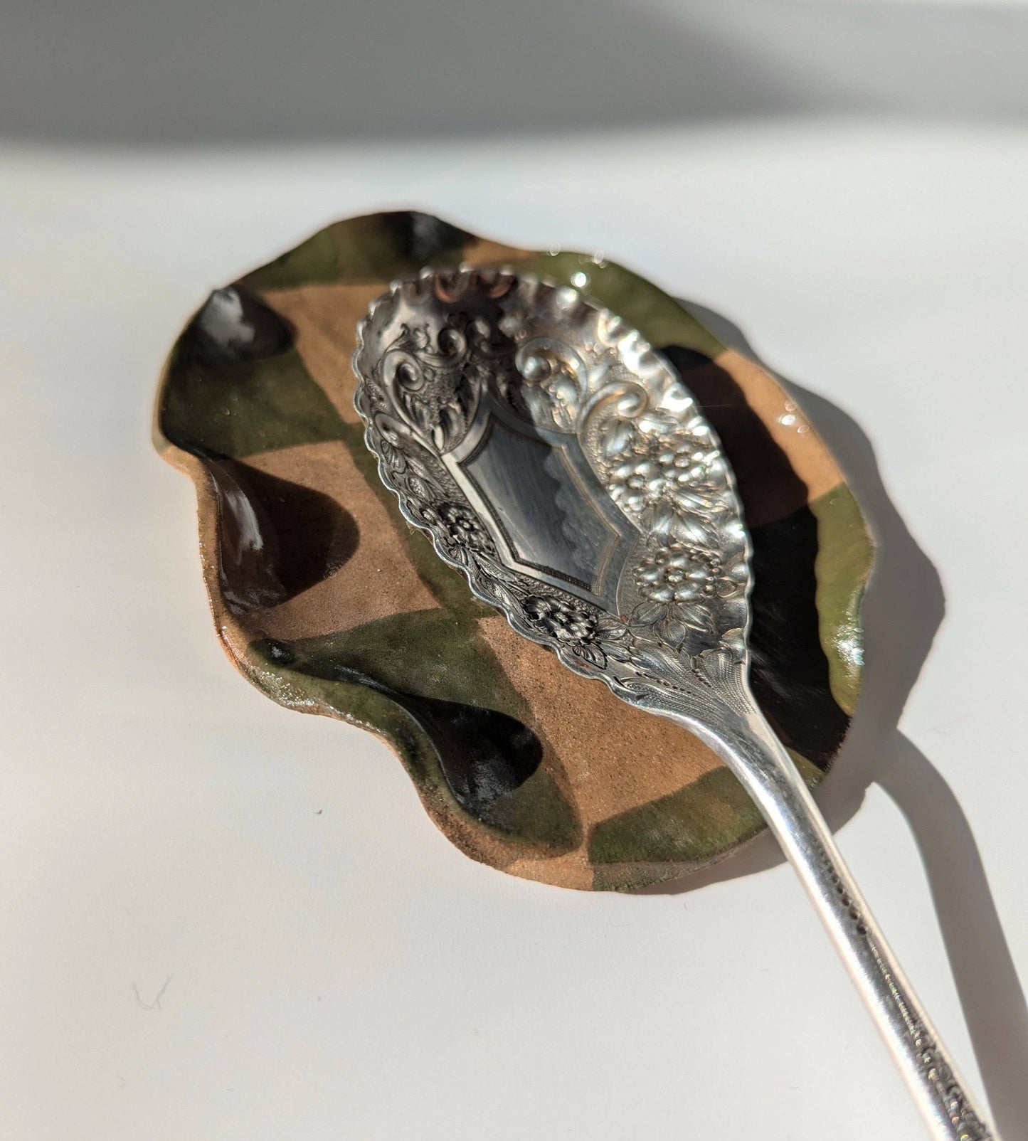 Checked Wavy Spoon Rest by Rosie Gore