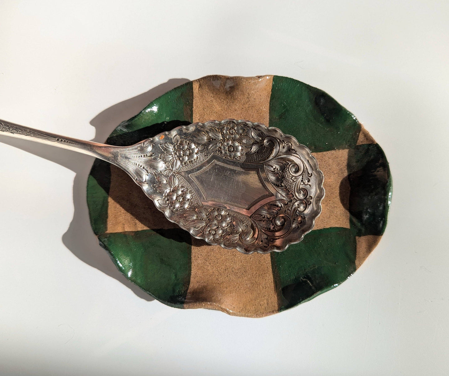 Checked Wavy Spoon Rest by Rosie Gore